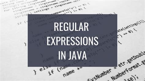 Guide to Regular Expressions in Java .